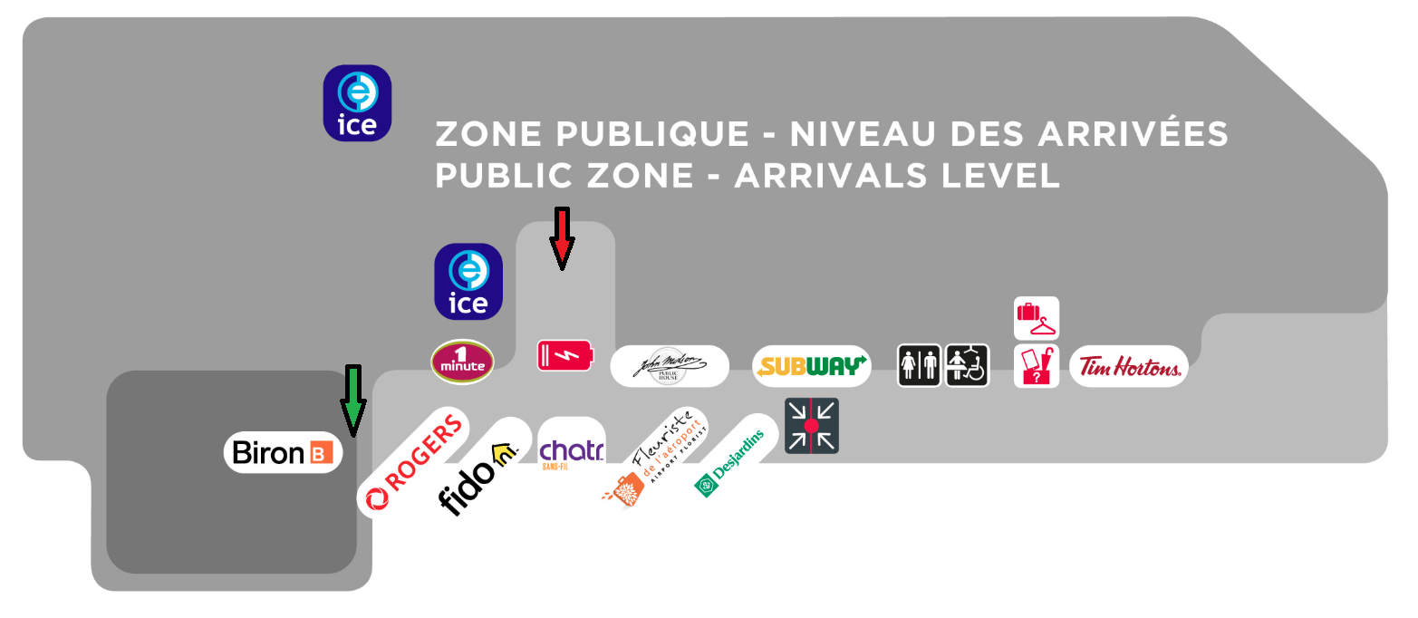 Montreal Airport Exit Map