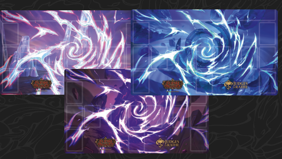 Omens Judge Playmats - Lightning Flow, three alternate arts!