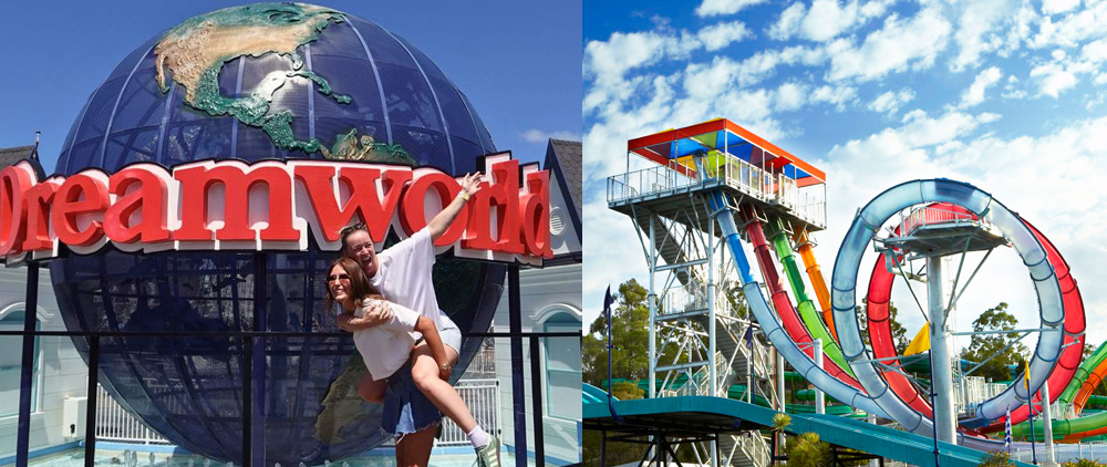 Two of the Big Four Theme Parks: Dreamworld and Wet n' Wild
